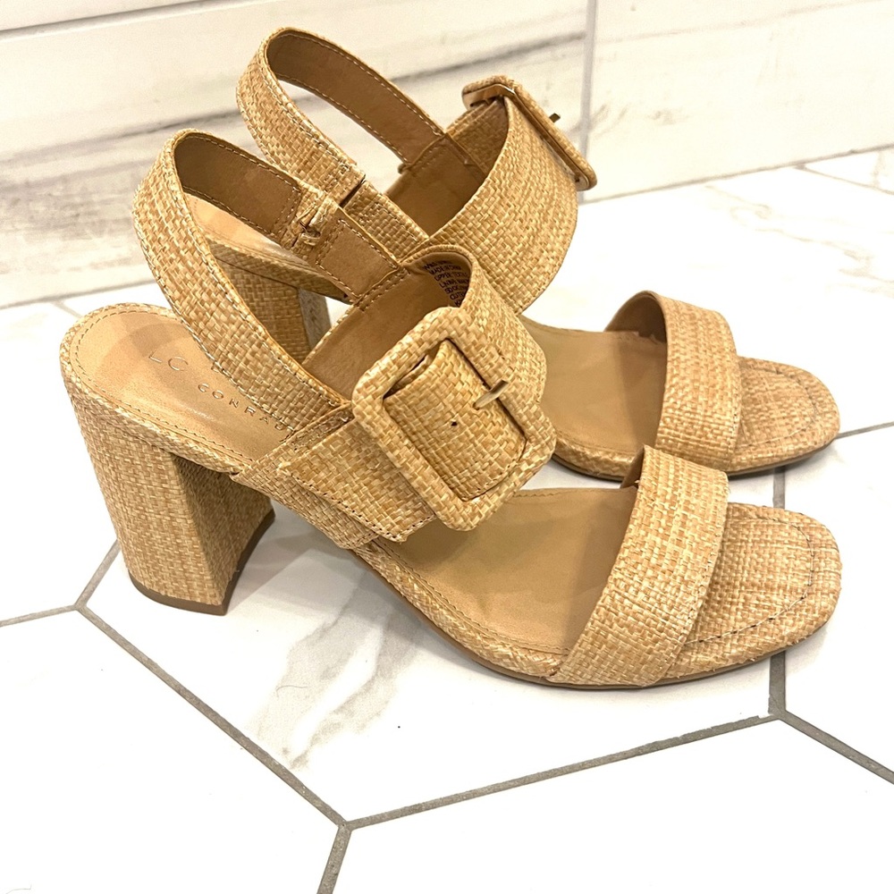 LC Lauren Conrad Woven Tan Heels